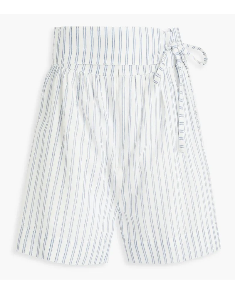 Joie Micall striped cotton shorts - Blue Blue