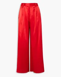 Michael Lo Sordo Belle silk-satin wide-leg pants - Red Red