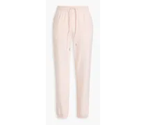 French cotton-blend terry track pants - Pink