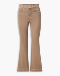 Veronica Beard Carson cropped high-rise flared jeans - Neutral Neutral