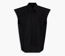 Ladio cotton and silk-blend poplin shirt - Black