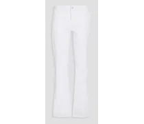 High-rise bootcut jeans - White