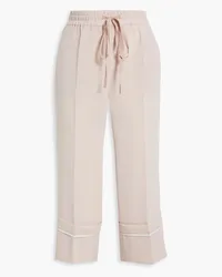 RED Valentino Cropped crepe straight-leg pants - Pink Pink