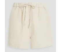 Linen and Lyocell-blend shorts - White