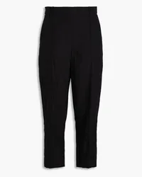 Vince Cropped Lyocell-blend tapered pants - Black Black