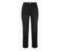 Le Sylvie Crop cropped high-rise slim-leg jeans - Black
