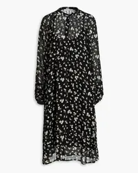 Samsøe & Samsøe Floral-print georgette midi dress - Black Black