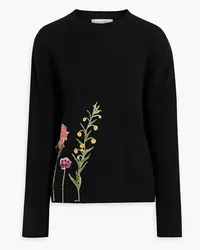 Valentino Garavani Embellished wool and cashmere-blend sweater - Black Black