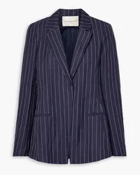 Lafayette148 Pinstriped metallic twill blazer - Blue Blue