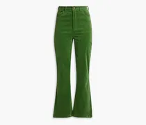 Maggy cotton-blend corduroy flared pants - Green