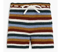 Luciano striped cashmere shorts - Multicolor