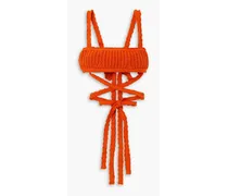 Palm Springs crocheted cotton bralette - Orange