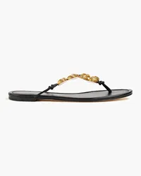 Tory Burch Embellished leather sandals - Black Black