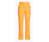 Stretch-twill straight-leg pants - Orange