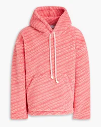 J.W.Anderson Striped fleece hoodie - Pink Pink