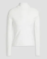 Alexander Wang Appliquéd stretch-jersey turtleneck top - White White