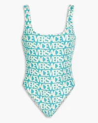 Versace Metallic printed swimsuit - Blue Blue