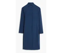 Silk-crepe coat - Blue