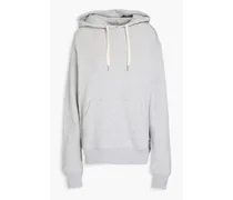 French cotton-blend terry hoodie - Gray