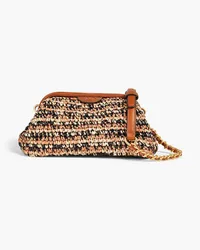 Tory Burch Fleming raffia cross-body bag - Brown Brown