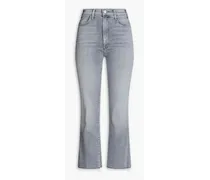 The Hustler Ankle faded high-rise flared jeans - Gray