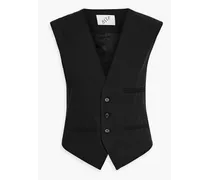 Wool-twill vest - Black