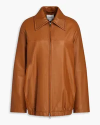 Vince Oversized leather jacket - Brown Brown