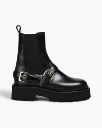 Sandro Glossed-leather Chelsea boots - Black Black