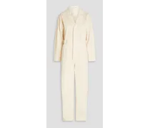Standard cotton-blend jumpsuit - White