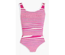 Space-dyed stretch-knit bodysuit - Pink