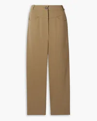 KHAITE Preen piqué wide-leg pants - Neutral Neutral