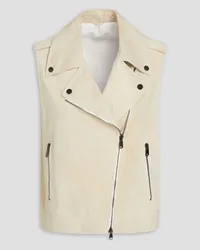 Brunello Cucinelli Suede vest - White White