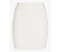 Nyx ribbed and stretch-knit mini skirt - White