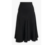 Twill midi skirt - Black