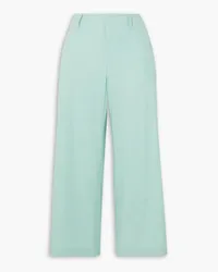 Rag & Bone Dylan cropped linen-blend wide-leg pants - Green Green