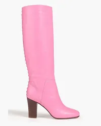 Valentino Garavani Rockstud leather knee boots - Pink Pink