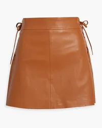 Derek Lam Gina lace-up leather mini skirt - Brown Brown