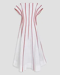 Tory Burch Broderie anglaise cotton midi dress - White White