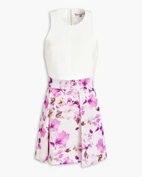 Black Halo Sanibel floral-print crepe top and mini skirt set - White White