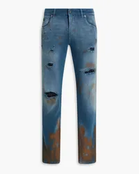 Dolce & Gabbana Slim-fit distressed denim jeans - Blue Blue