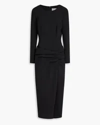 Carolina Herrera New York Ruched crepe midi dress - Black Black