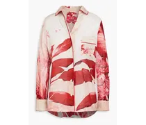 Salmace floral-print cotton shirt - Pink