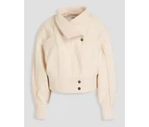 Cotton-blend jacquard jacket - White