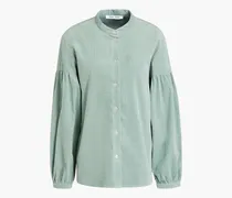 Emmarie organic cotton-blend corduroy shirt - Green