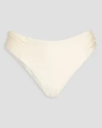 Solid and Striped The Maisie ruched mid-rise bikini briefs - White White