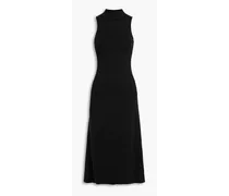 Cutout cotton and Lyocell-blend midi dress - Black