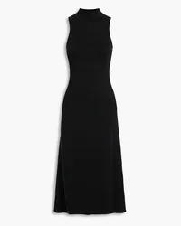 tibi Cutout cotton and Lyocell-blend midi dress - Black Black