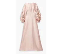 Cutout mikado-piqué gown - Pink