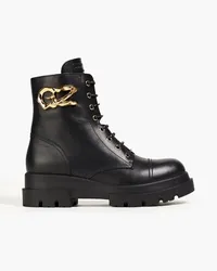 Giuseppe Zanotti Tankie embellished leather combat boots - Black Black