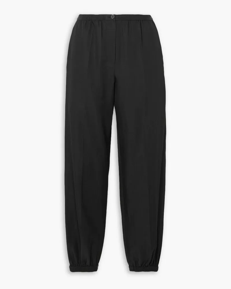 Joseph Taio silk and cotton-blend tapered pants - Black Black